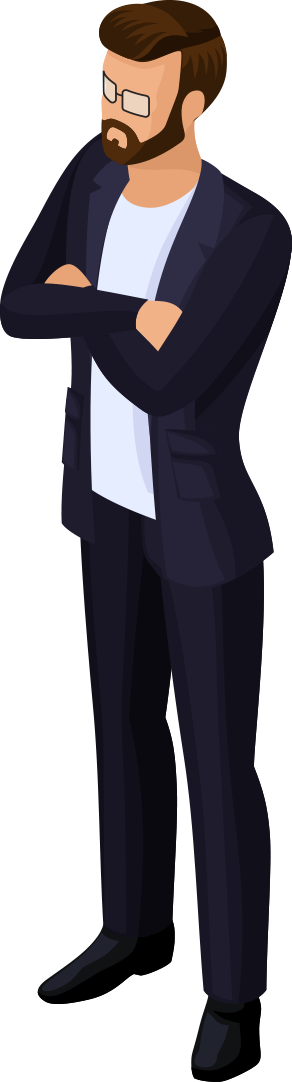 スーツを着た男性