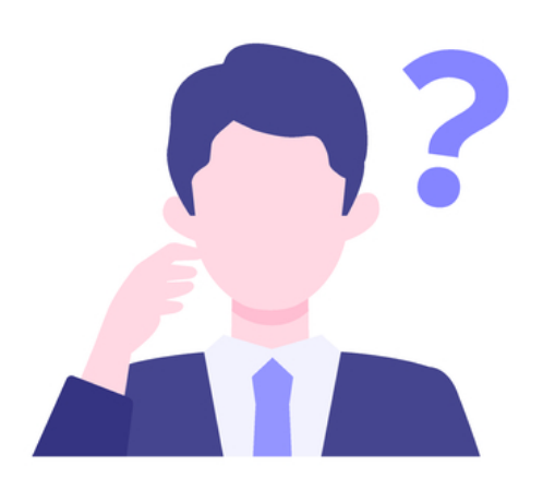 分からなくて困っている男性のイラスト